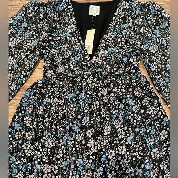 NWT Francesca V Neck Ruffle Floral Mini Dress Size XS - Picture 4 of 6